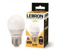 LED лампочка Lebron L-F45 6W 220V E27 4100K 480Lm 11-12-50