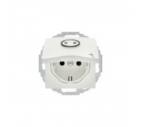 BERKER S.x/B.x механізм Розетка з з/к кришка зах.контактів 16А/250В пол.білий мат. 47441949