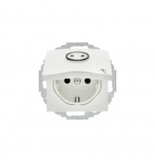 BERKER S.x/B.x механізм Розетка з з/к кришка зах.контактів 16А/250В пол.білий мат. 47441949