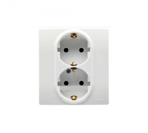 Legrand ETIKA Розетка 2Х2К+З 672223