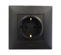 Розетка в зборі Legrand NILOE STEP антрацит NS863521S