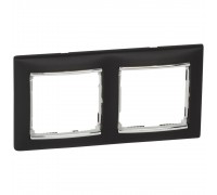 Legrand Valena Classic Рамка 2 пости Нюктюрн срібний штрих 770392