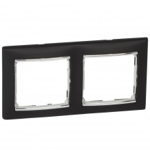 Legrand Valena Classic Рамка 2 пости Нюктюрн срібний штрих 770392