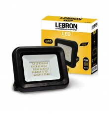 LED світильник прожектор Lebron LF 20W 6200K 1600Lm кут120 170-265V (00-15-21) 17-08-21