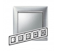 Legrand Valena Classic Рамка 5 постів Алюміній Матовий 770335