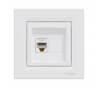 Розетка комп'ютерна Schneider Electric Asfora бiла RJ-45 UTP 5E внутрішня EPH4300121