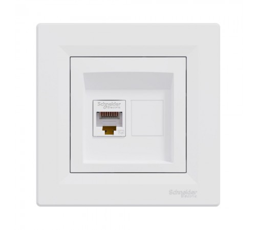 Розетка комп'ютерна Schneider Electric Asfora бiла RJ-45 UTP 5E внутрішня EPH4300121