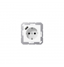 JUNG A Розетка SCHUKO з USB тип A білий A1520-18AWW