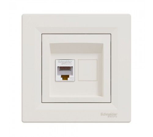 Розетка комп'ютерна Schneider Electric Asfora кремова RJ45 UTP 5E внутрішня EPH4300123 Розетка комп'ютерна Schneider Electric Asfora кремова RJ45 UTP 5E внутрішня EPH4300123