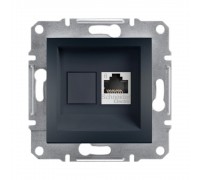 Розетка комп'ютерна Schneider Electric Asfora антрацит RJ-45 кат 6 UTP внутрішня EPH4700171