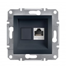 Розетка комп'ютерна Schneider Electric Asfora антрацит RJ-45 кат 6 UTP внутрішня EPH4700171