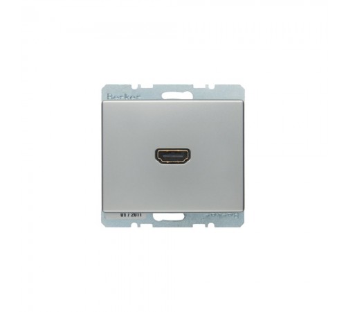 BERKER ARSYS механізм HDMI-розетка підключення сзаду під кутом 90град. сталевий лак 3315439004 BERKER ARSYS механізм HDMI-розетка підключення сзаду під кутом 90град. сталевий лак 3315439004