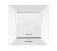 Вимикач Panasonic Arkedia Slim одноклавішний з підсвіткою, білий WNTC00022WH-UA