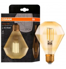 Лампа LED Лампа ЛЕД філаментна 4,5W 2500K 470lm E27 лампа 1906 FILAMENT GOLD Diamond (3 роки) OSRAM 0229577 OSRAM