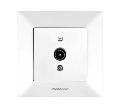 Розетка телевізійна Panasonic Arkedia Slim біла ТV кінцева WNTC04512WH-UA