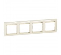 Legrand Valena Classic Рамка 4 пости Слонова кістка золотий штрих 774154