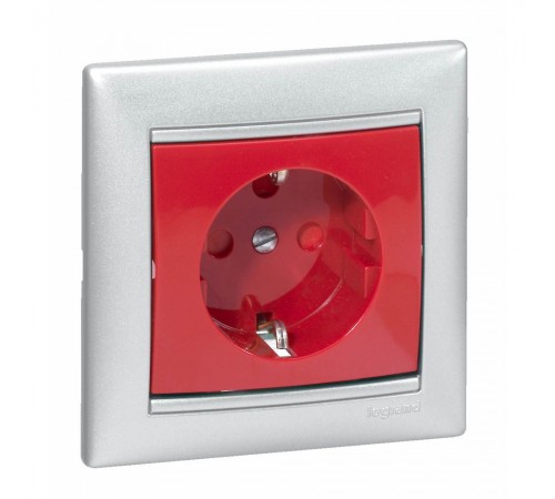Legrand Valena Classic Valena Classic Розетка 2К+З з блокуванням Червона Червоний 774327