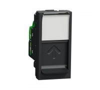Розетка комп'ютерна Schneider Electric UNICA NEW RJ-45 внутр. 5е UTP 1 модуль антрацит NU341054