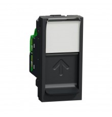 Розетка комп'ютерна Schneider Electric UNICA NEW RJ-45 внутр. 5е UTP 1 модуль антрацит NU341054