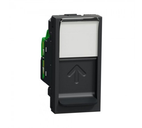 Розетка комп'ютерна Schneider Electric UNICA NEW RJ-45 внутр. 5е UTP 1 модуль антрацит NU341054
