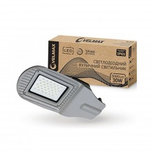 LED світильник Velmax V-SL 30W консольний SMD 6200K 3000Lm кут120 IP65 00-27-30-1
