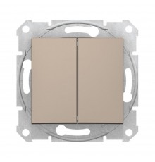 Вимикач Schneider Electric Sedna титан двоклавішний внутрішній SDN0300168