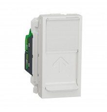 Розетка комп'ютерна Schneider Electric Unica New біла RJ-45 внутрішня 5е UTP 1-модульна NU341018