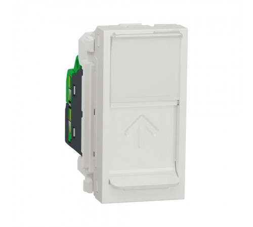 Розетка комп'ютерна Schneider Electric Unica New біла RJ-45 внутрішня 5е UTP 1-модульна NU341018 Розетка комп'ютерна Schneider Electric Unica New біла RJ-45 внутрішня 5е UTP 1-модульна NU341018