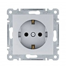 HAGER Lumina Розетка з/к срібний WL1052