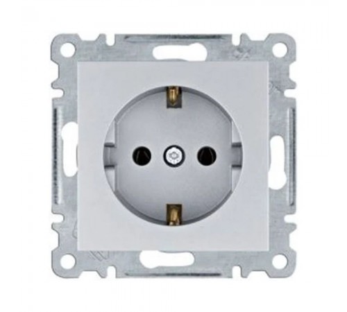 HAGER Lumina Розетка з/к срібний WL1052