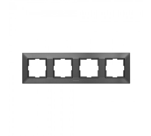 Рамка Panasonic Arkedia Slim димчаста четвірна горизонтальна WNTF08042DG-UA Рамка Panasonic Arkedia Slim димчаста четвірна горизонтальна WNTF08042DG-UA