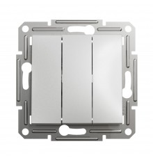 Вимикач Schneider Electric Asfora алюміній трьохклавішний внутрішній EPH2100161