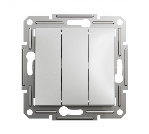 Вимикач Schneider Electric Asfora алюміній трьохклавішний внутрішній EPH2100161