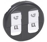 Legrand CELIANE Панель Розетки Подв Rj45 Граф Графіт 67952