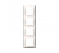 Рамка Schneider Electric SEDNA 4-х кратна вертикальна кремова SDN5802023