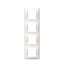 Рамка Schneider Electric SEDNA 4-х кратна вертикальна кремова SDN5802023