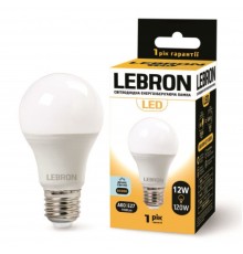 ЛЕД лампочка Lebron L-A60 12W E27 6500K 1100Lm 11-11-47