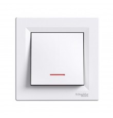 Вимикач Schneider Electric Asfora бiлий одноклавішний внутрішній з підсвіткою EPH1400121
