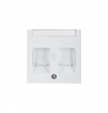 BERKER S.x/B.x накладка для суппортів під 2 модулі RJ12/RJ45 пол.білий 11818989