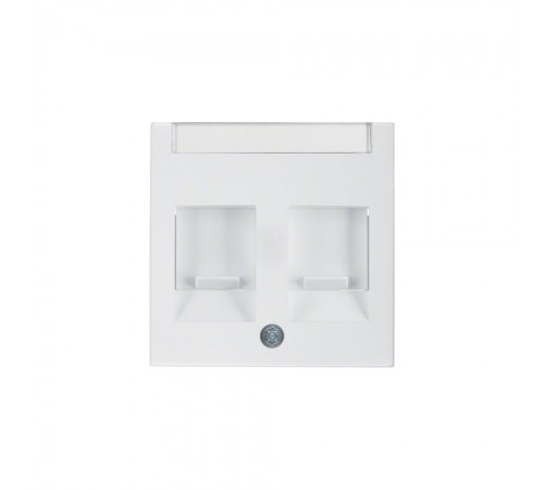 BERKER S.x/B.x накладка для суппортів під 2 модулі RJ12/RJ45 пол.білий 11818989