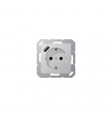JUNG A Розетка SCHUKO з USB тип A алюміній A1520-18AAL