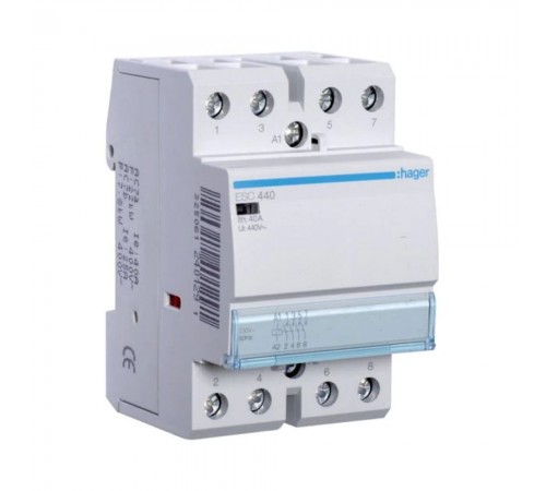 Контактор Hager 40A 4НВ 230В ESC440 Контактор Hager 40A 4НВ 230В ESC440