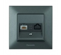 Розетка комп'ютерна Panasonic Arkedia Slim димчаста RJ45 CAT5e WNTC04042DG-UA