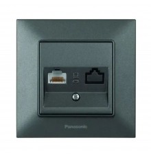 Розетка комп'ютерна Panasonic Arkedia Slim димчаста RJ45 CAT5e WNTC04042DG-UA