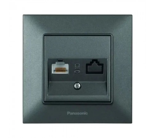 Розетка комп'ютерна Panasonic Arkedia Slim димчаста RJ45 CAT5e WNTC04042DG-UA