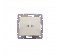 Legrand Valena Classic Вимикач 2-клавішний з двома індикаторами 10А Слонова кістка 774113