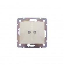 Legrand Valena Classic Вимикач 2-клавішний з двома індикаторами 10А Слонова кістка 774113