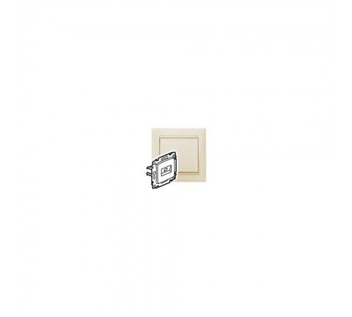 Legrand Valena Classic Розетка інформаційна 2ХRJ45 кат.6 UTP без захватів Слонова кістка 774143