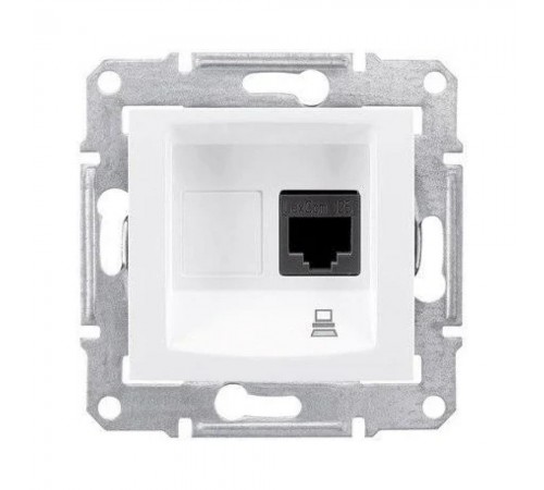 Розетка комп'ютерна Schneider Electric Sedna біла RJ-45 внутрішня 5E SDN4300121