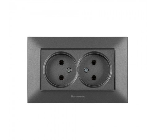 Panasonic Розетка Panasonic Arkedia Slim подвійна, димчаста WNTC02042DG-UA